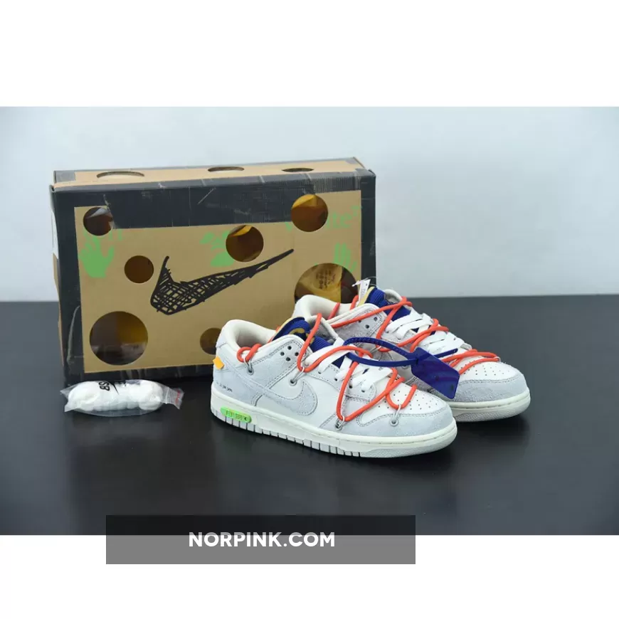 Off-White x Nike Dunk Low '13 of 50' Sail/Grey/Red / nike dunks white sail