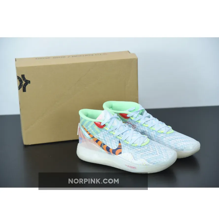 Nike KD 12 'Wavvy' Teal Tint/Blue Gaze/Red Orbit CW2774-300 / kd blue gaze