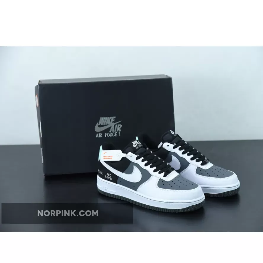 Nike Air Force 1 Low Black/Dark Grey-White - dark grey air force 1