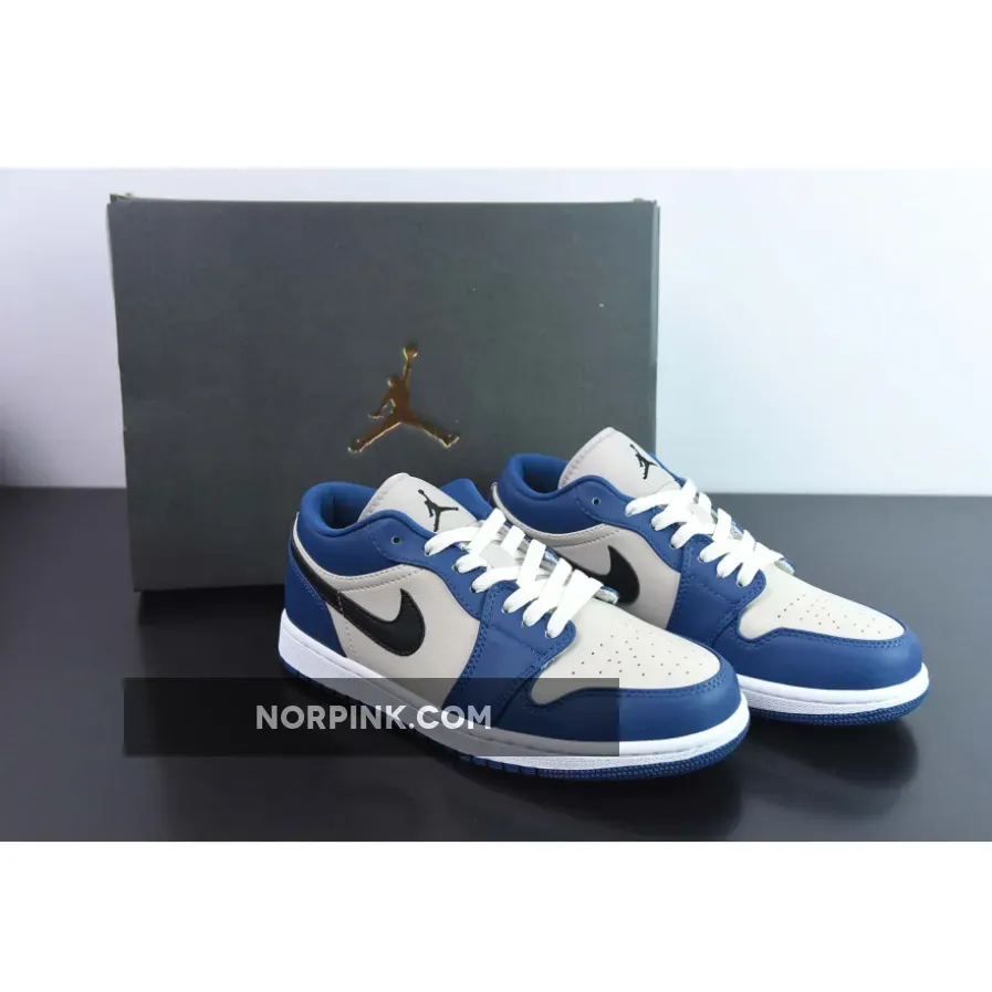 Air Jordan 1 Low 'Georgetown' Navy Grey | french blue 1