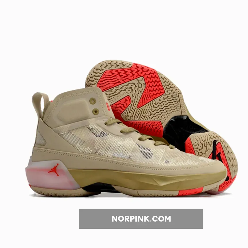 Air Jordan 37 PRM Rattan/Limestone/Black/Siren Red / Air Jordan Xxxvii Prm