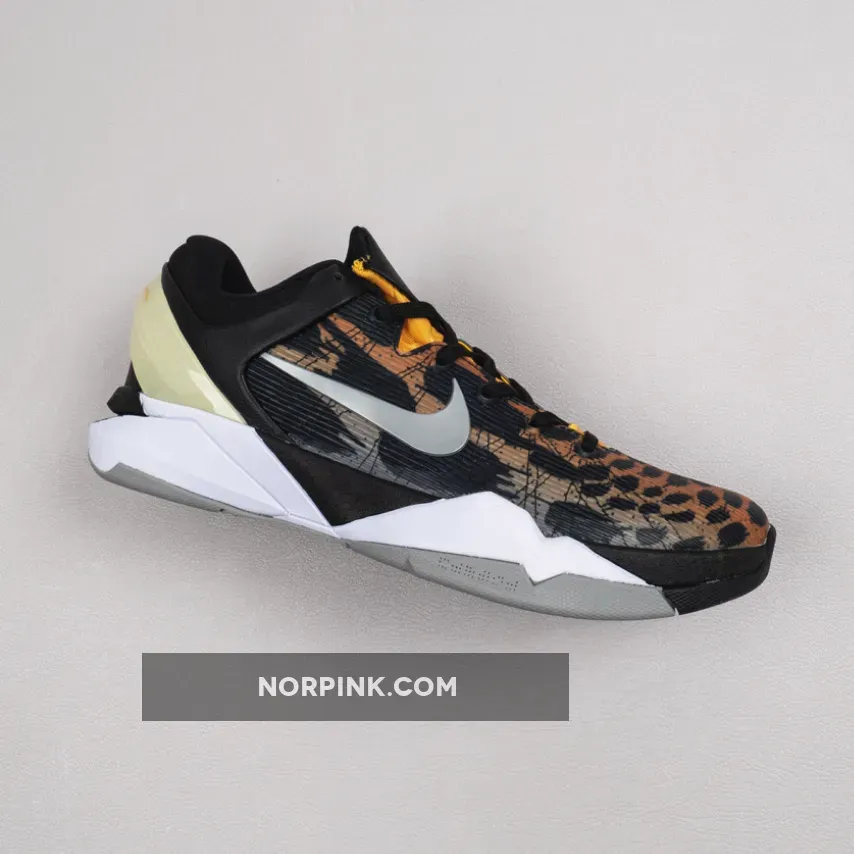 Nike Kobe 7 System ‘Cheetah’ Circuit Orange/Medium Grey-Black-Sail / Cheetah Kobe 488371-800