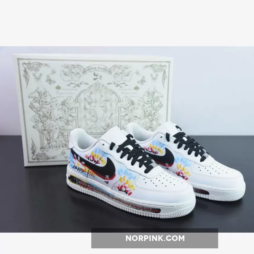 Custom Nike Air Force 1 Low White Black Multi 1685110996
