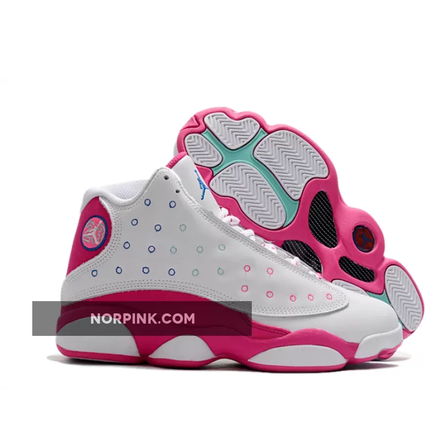 Air Jordan 13 GS White Pink / pink and grey jordans 13