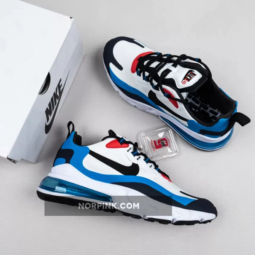 Air Max 270 White Photo Blue / Nike Air Max 270 React White/Photo Blue-University Red DA2400-100