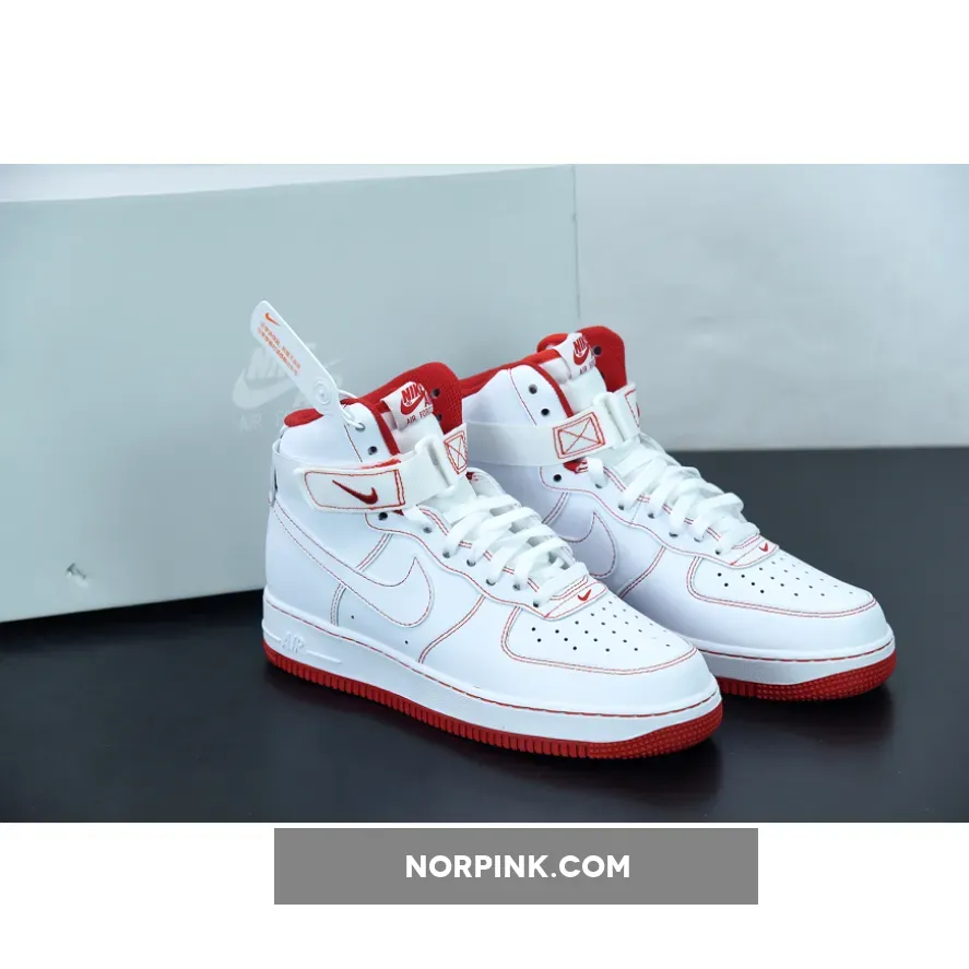 Discount Nike Air Force 1 High White/Red CV1753-100