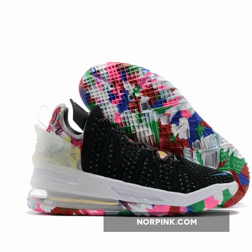 Nike LeBron 18 'James Gang' Black/Multi-Color-White / lebron 18 james gang