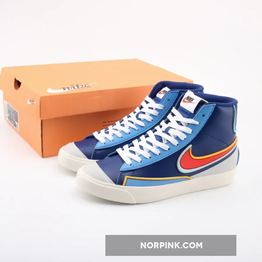 Nike Blazer Mid '77 Infinite Deep Royal Blue/Chile Red-Copa DA7233-400 / nike blazer royal blue