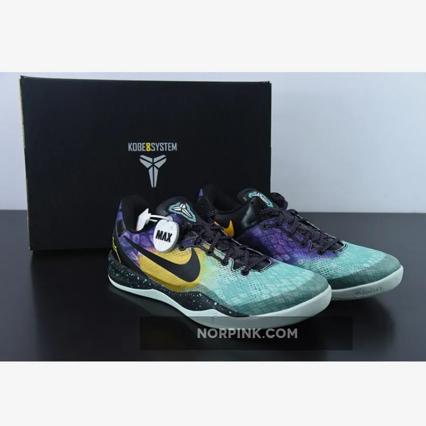 Nike Kobe 8 System 'Easter' Fiberglass/Court Purple-Black-Laser Purple | blue kobe 8