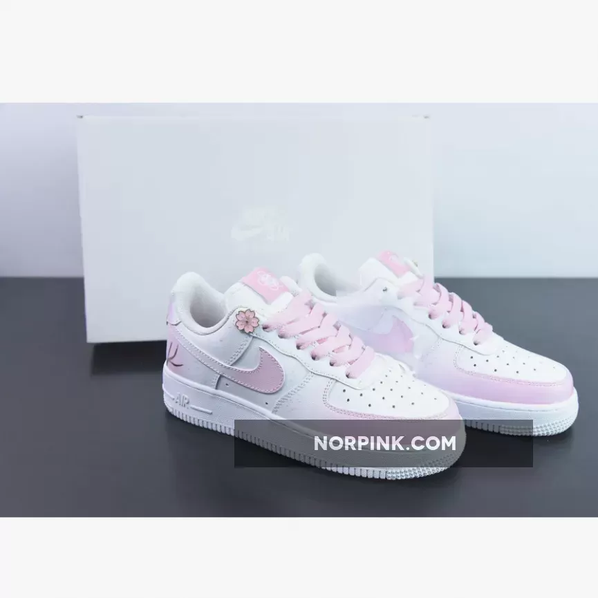 Custom Nike Air Force 1 Low 'Cherry Blossom' White Restock