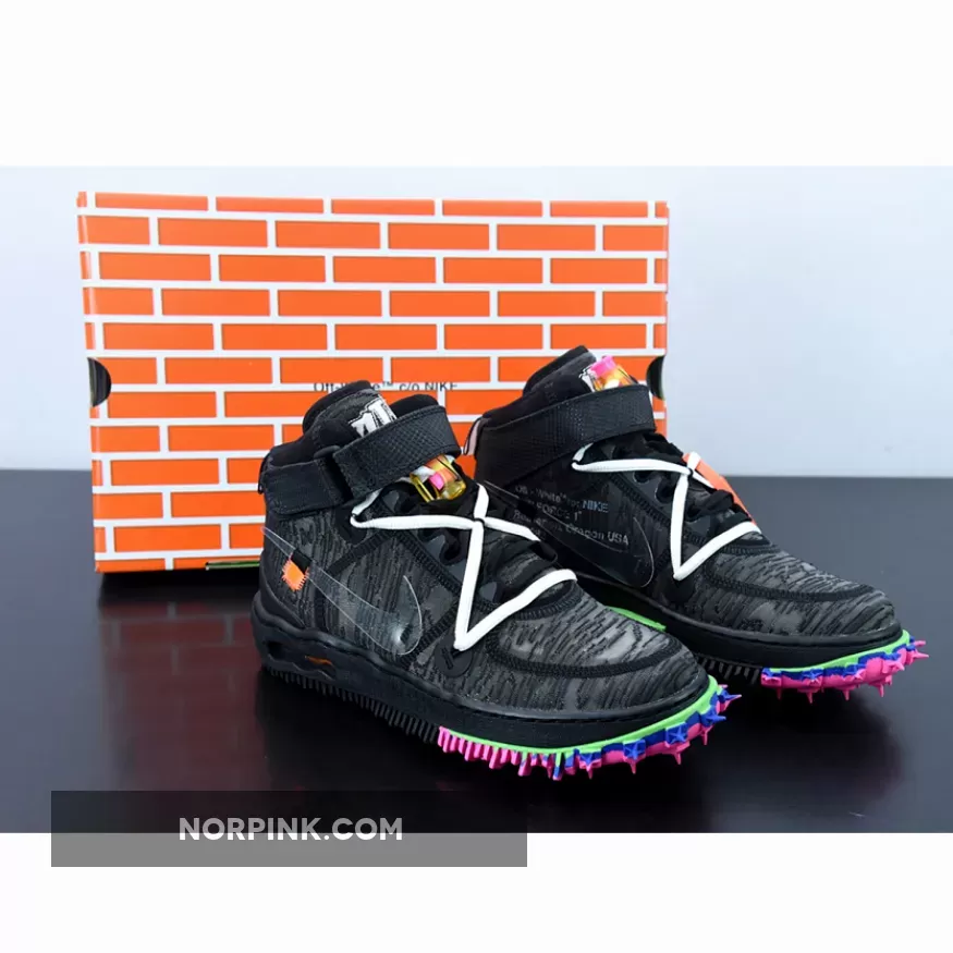 Off White X Nike Air Force 1 Mid Black/Clear-Black DO6290-001 - off white air force 1 retail price