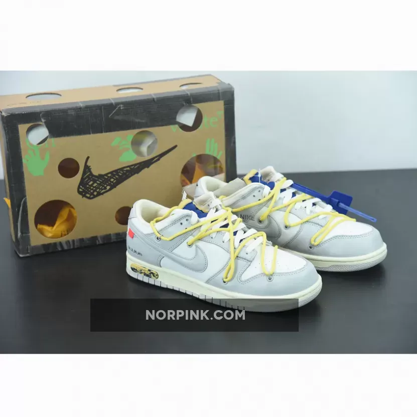 Off-White x Nike Dunk Low White Yellow Lot 27 DM1602-120 off white dunk lot 27