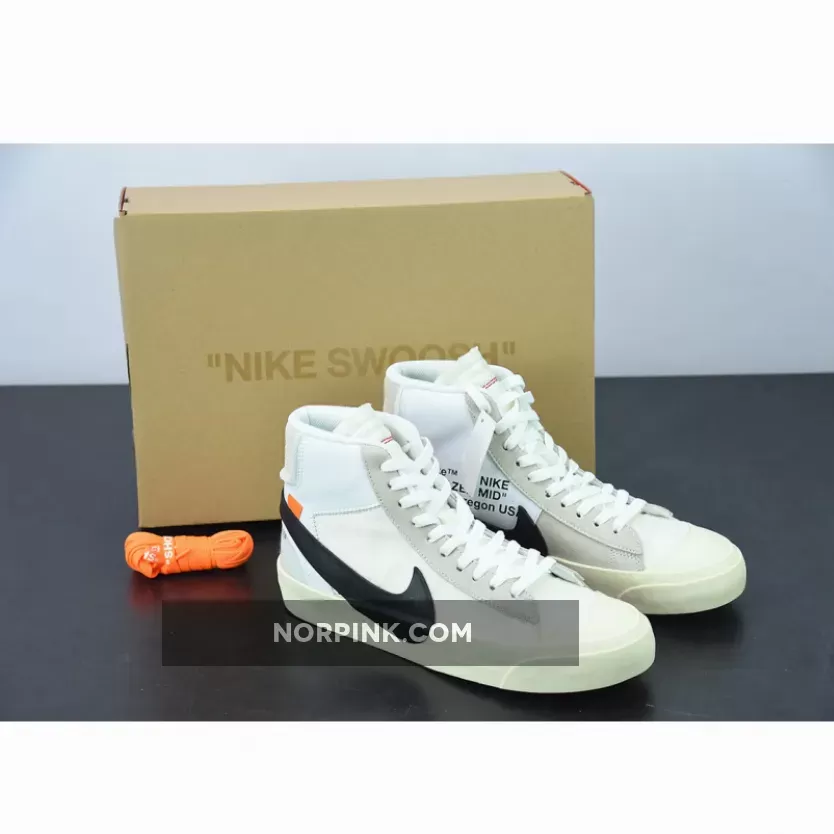 Off-White X Nike Blazer Mid White Black AA3832-100 Online Sale