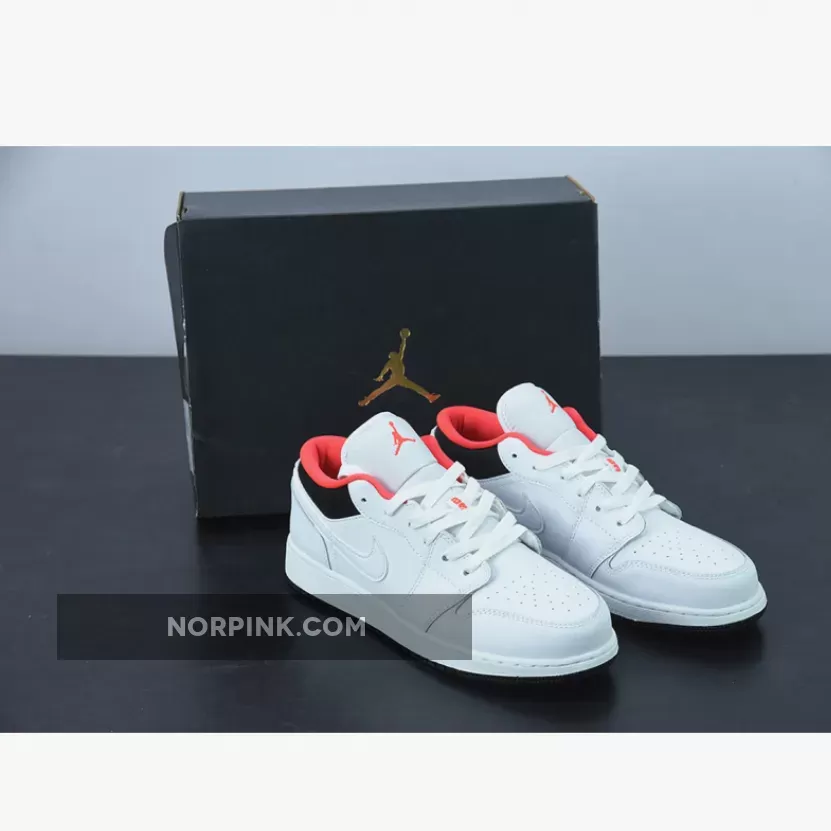 Air Jordan 1 Low GS 'Chicago Home' White Black Red 553560-160 / air jordan 1 low gs 'white black'