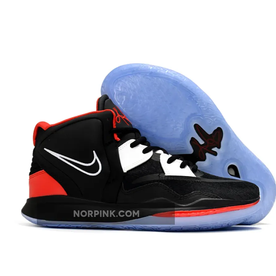 Nike Kyrie 8 Black White Red - kyrie size 8