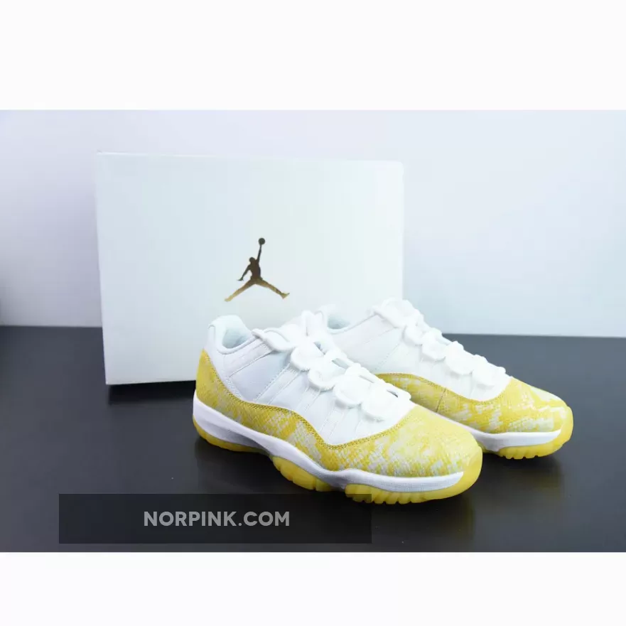 Retro 11 Yellow Snakeskin - Air Jordan 11 Low Yellow Snakeskin AH7860-107