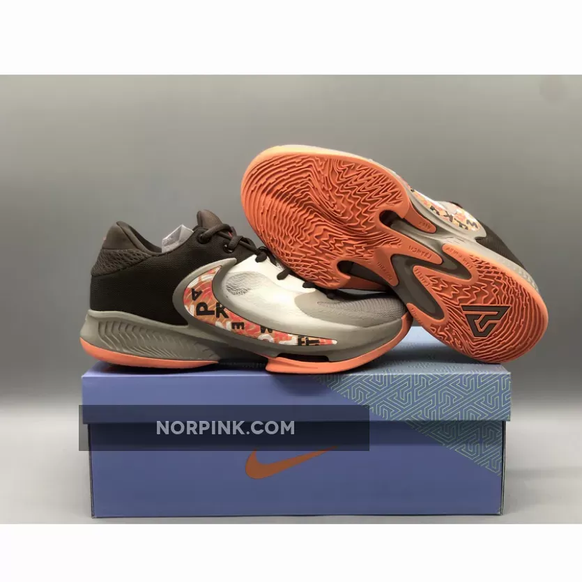 Nike Zoom Freak 4 Brown/Dary Grey-Yellow DJ6149-003 #zoom freak 4s