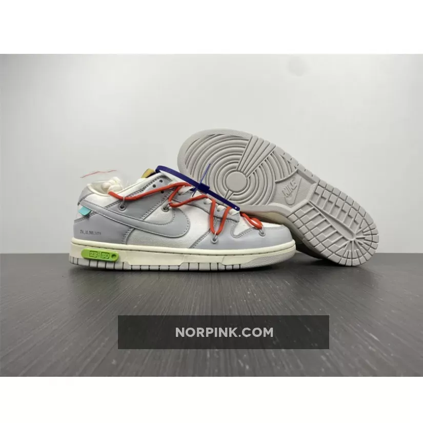 Off-White x Nike Dunk Low '23 of 50' Sail/Neutral Grey/Habanero Red / white and sail dunk lows