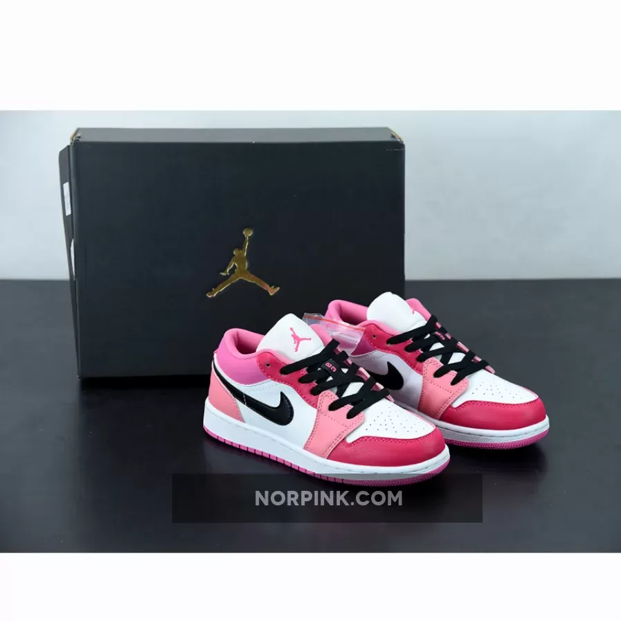Air Jordan 1 Low Pinksicle/Rush Pink-Red 553560-162 / pink and red jordan 1