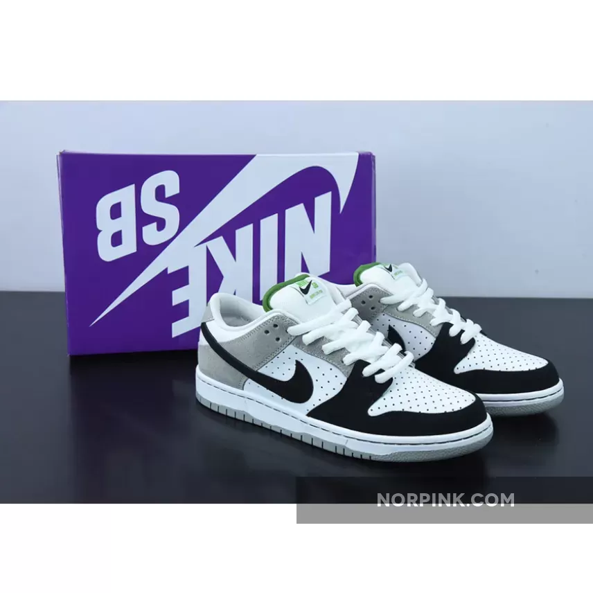 Nike SB Dunk Low 'Chlorophyll' Medium Grey/White-Chlorophyll-Black / nike chlorophyll dunk low