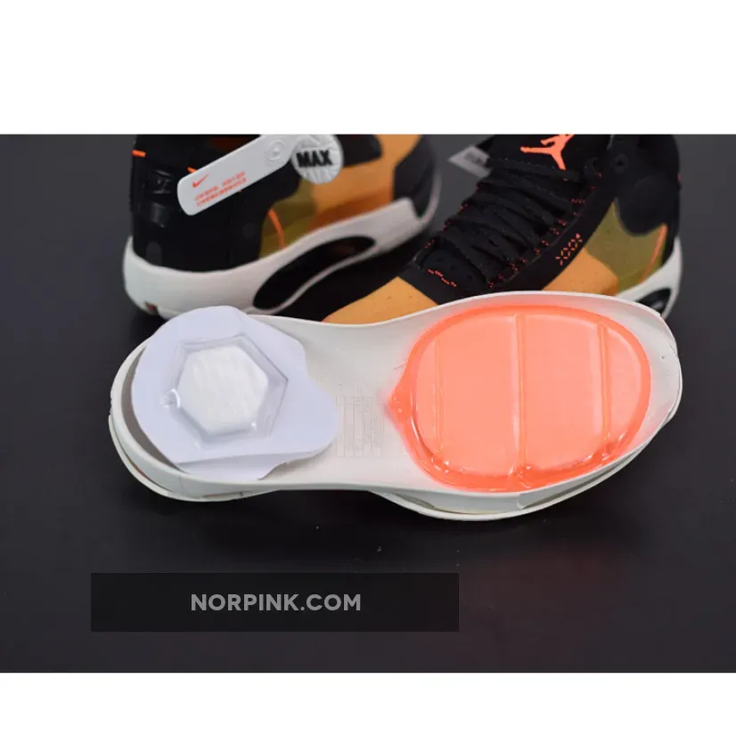 Air Jordan 34 Amber Rise/Black-Sail-Metallic Silver AR3240-800 Restock