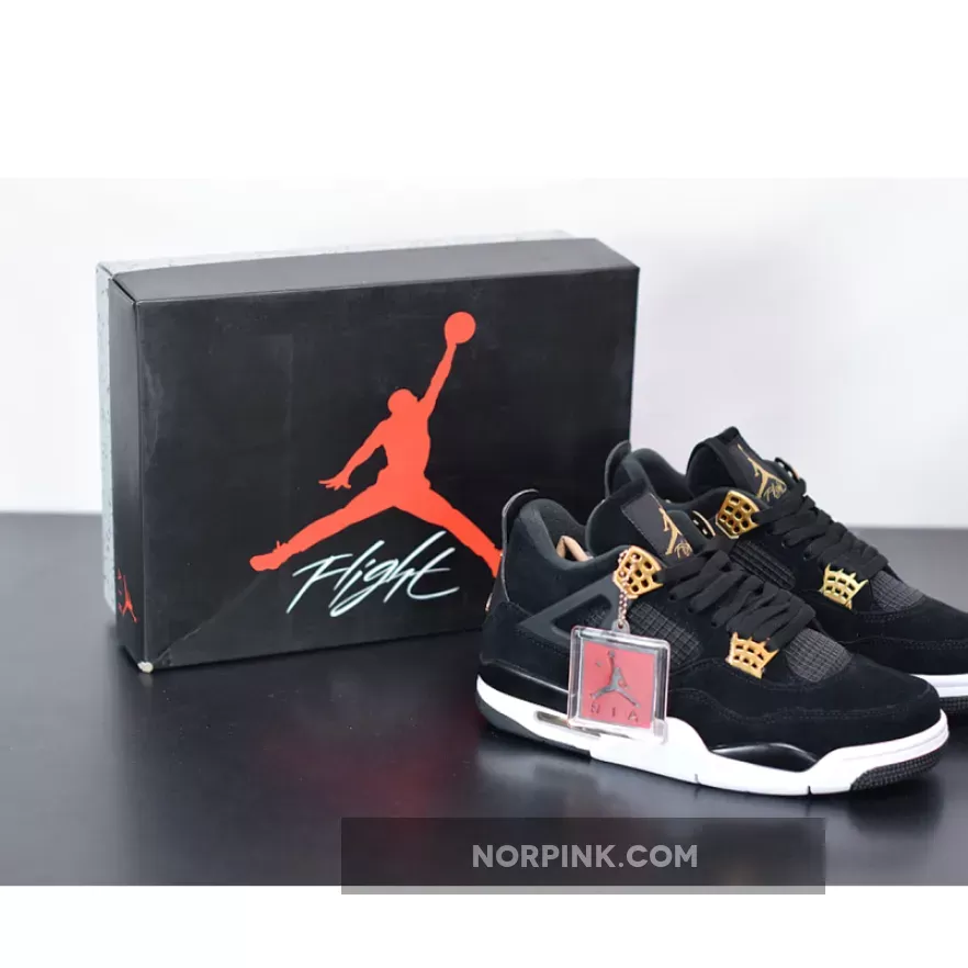 Jordan 4 Royalty 308497-032 #jordan retro 4 black and gold