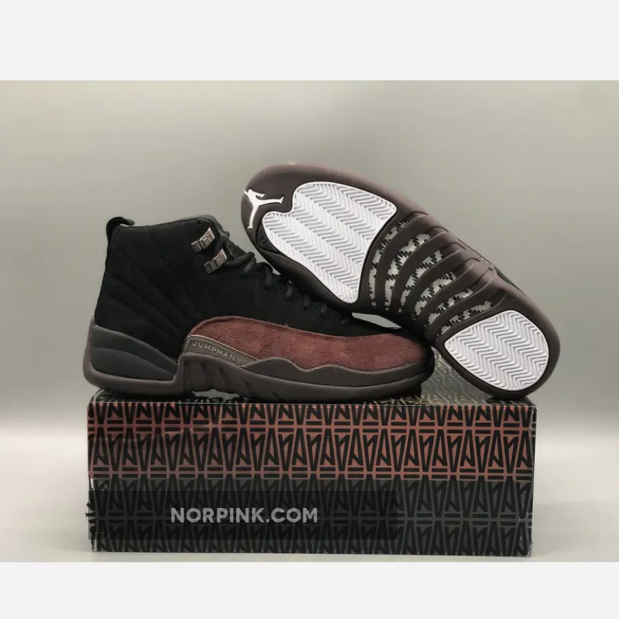 Aj12 A Ma Maniere - A Ma Maniere x Air Jordan 12 Black Burgundy Crush DV6989-001