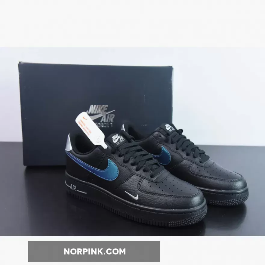 Nike Air Force 1 '07 Low Black Blue Lightning Black Force Lightning