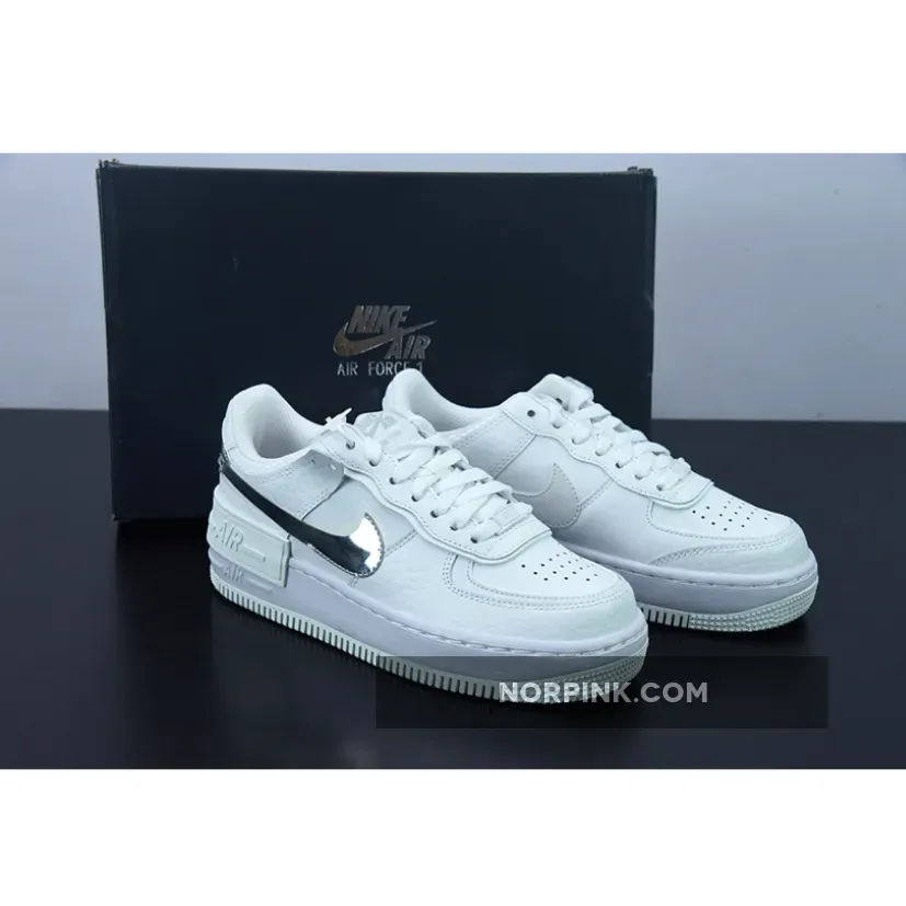 Nike Air Force 1 Shadow White Chrome DQ0837-100 / chrome nike