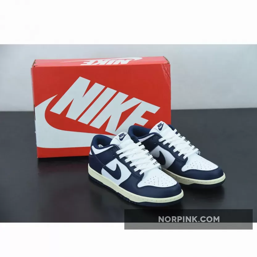 Nike Dunk Low White/Midnight Navy DD1503-115 / nike dunk low navy blue white