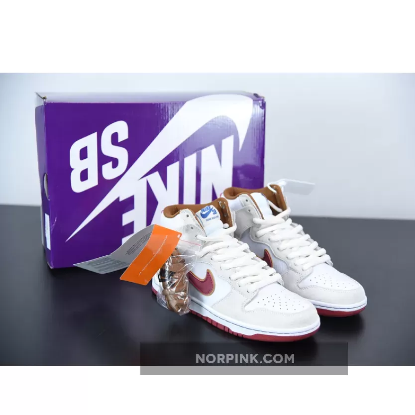 Nike SB Dunk High 'Team Crimson / sb sail