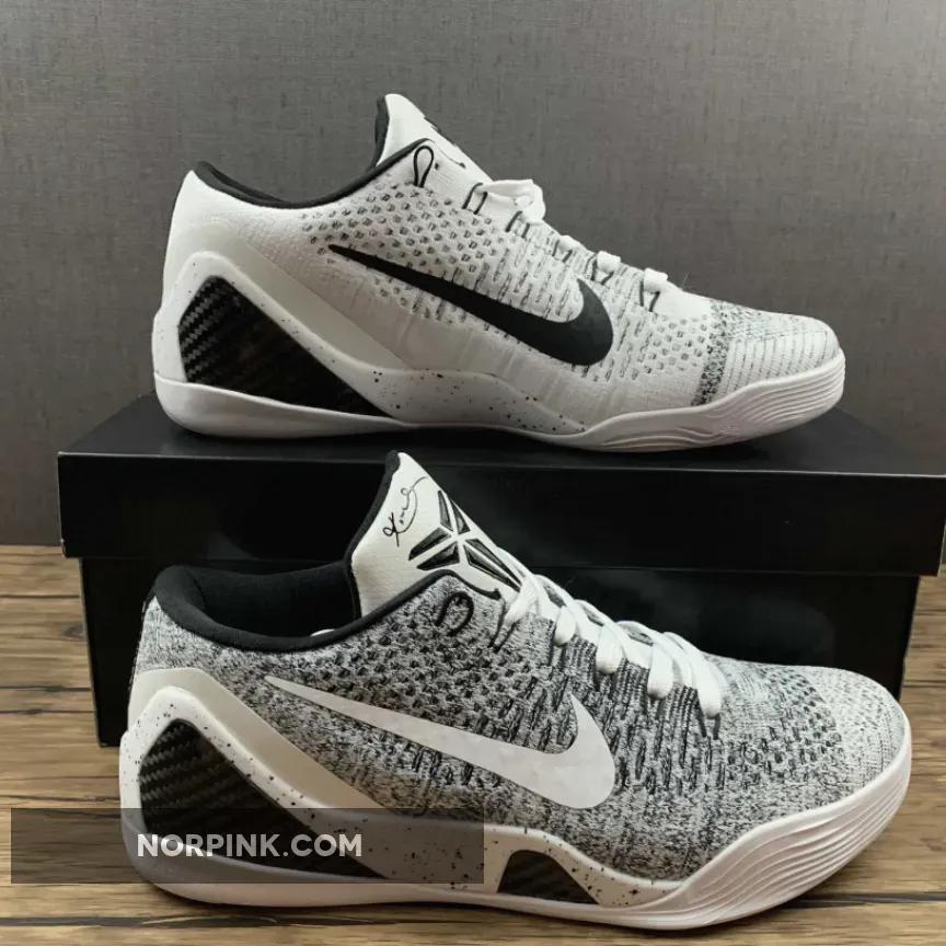 Nike Kobe 9 Elite Low 'Beethoven' White/Black-Wolf Grey / kobe 9 beethoven