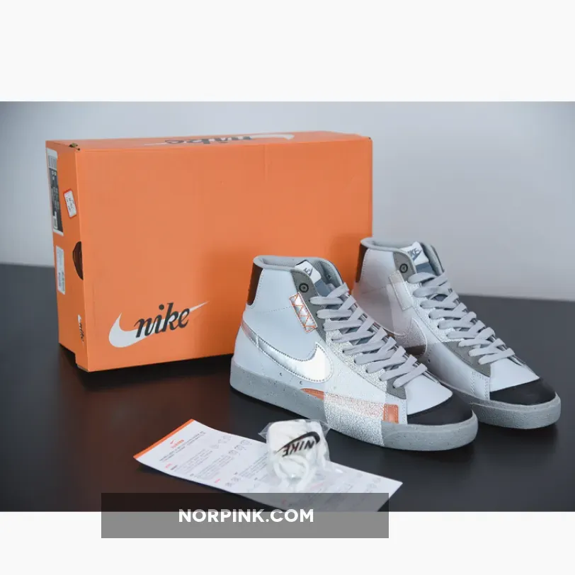 Nike Blazer Mid 77 White Metallic Silver DC9170-001 - nike blazers shaggy blue