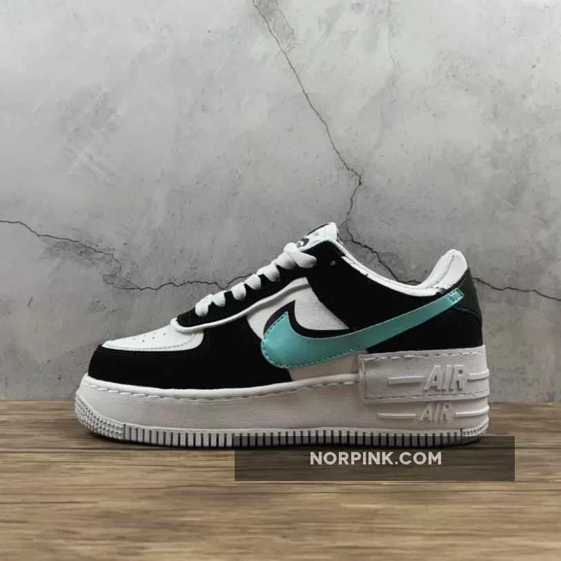 Nike Air Force 1 Shadow White Black Blue CZ7929-100 diamond air forces