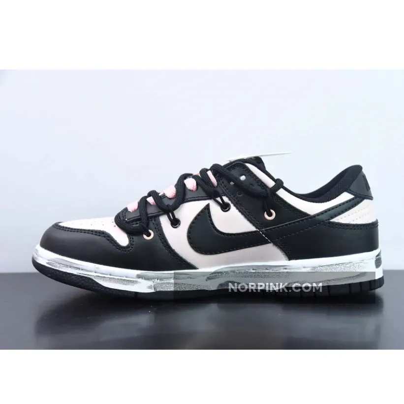 Custom Nike WMNS Dunk Low Black Pink For Sale Custom Nike WMNS Dunk Low Black Pink For Sale