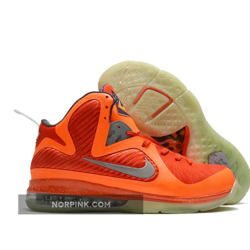 Nike LeBron 9 'Big Bang' Total Orange/Metallic Silver-Team Orange-Mango DH8006-800 Restock