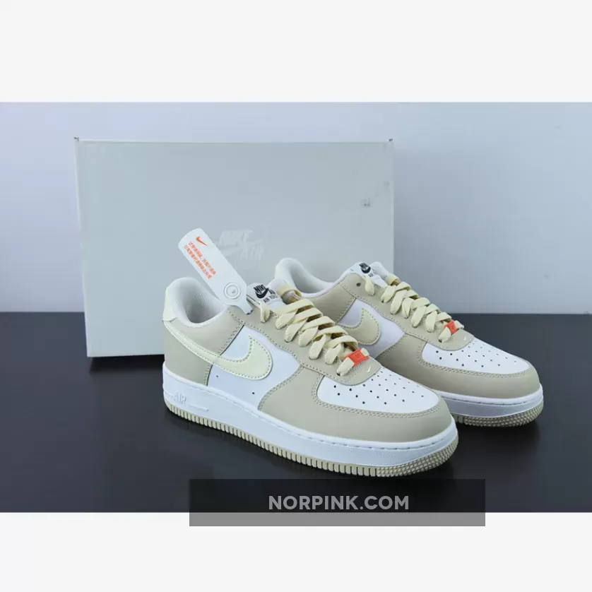 Nike Air Force 1 Low White/Rattan-Team Orange-Coconut Milk-Black | RATTAN AF1