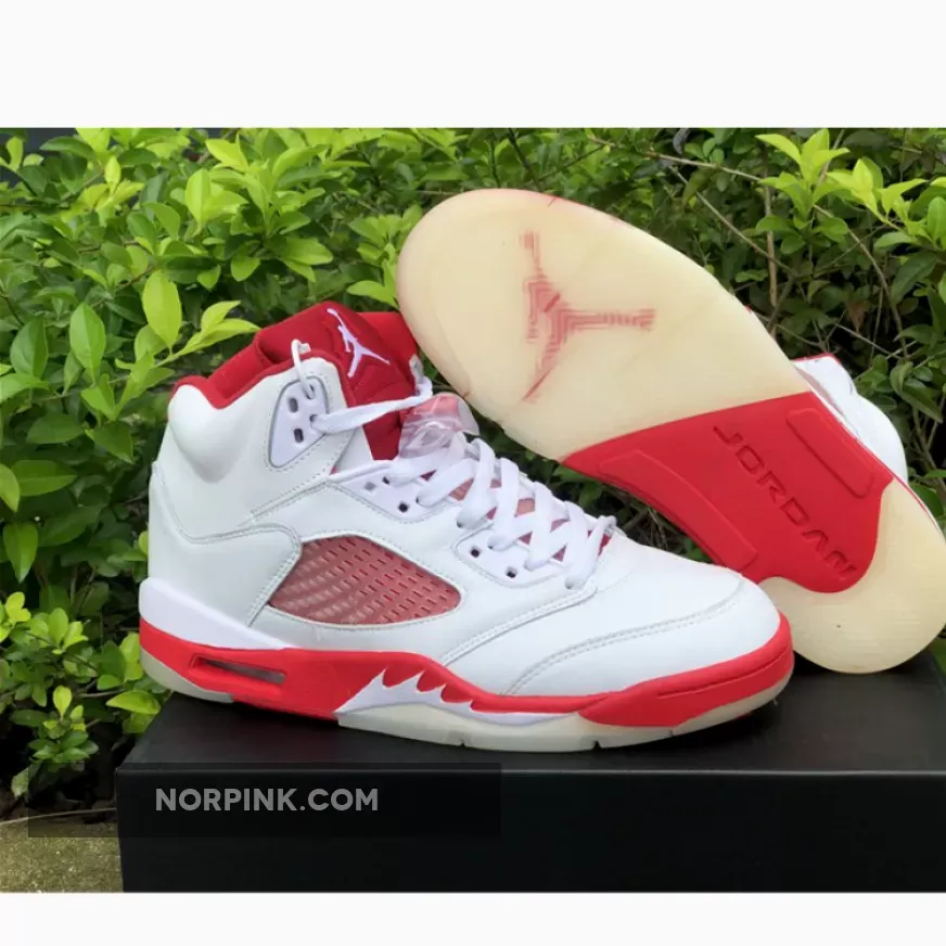 Air Jordan 5 White/Pink Foam-Gym Red 440892-106 Restock