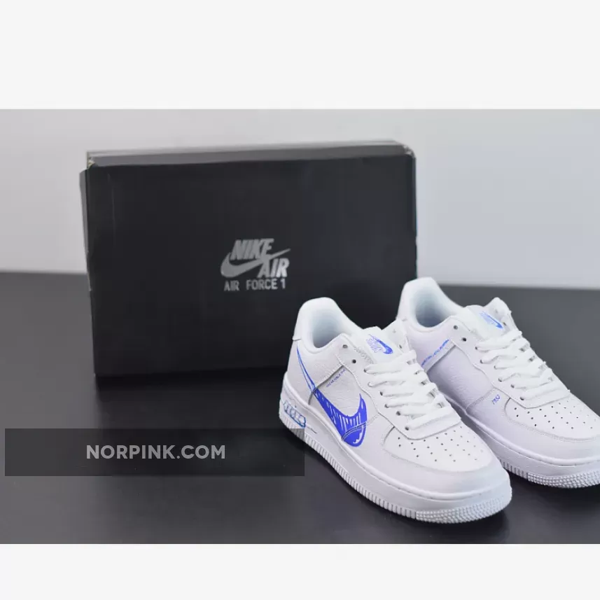 Drawing On Air Force 1 - Nike Air Force 1 Low Sketch White Royal CW7581-100