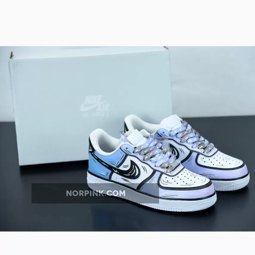 Nike Air Force 1 White Blue Black Nike Air Force Blue And Black 1675866998