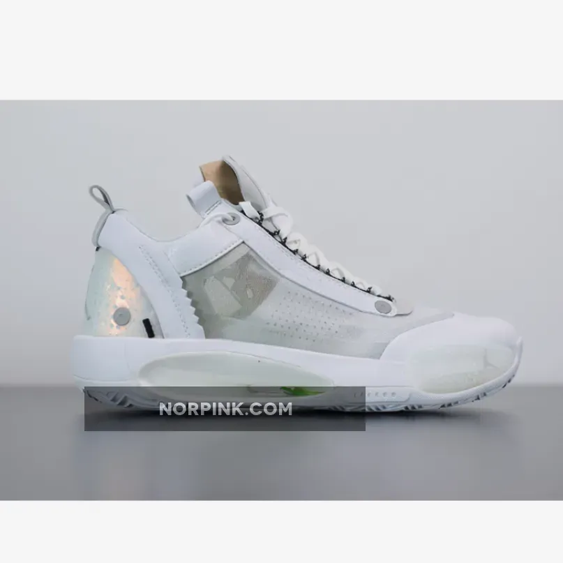 Air Jordan 34 Low 'Crispy' White/Metallic Silver-Pure Platinum CU3473-100 New Releases