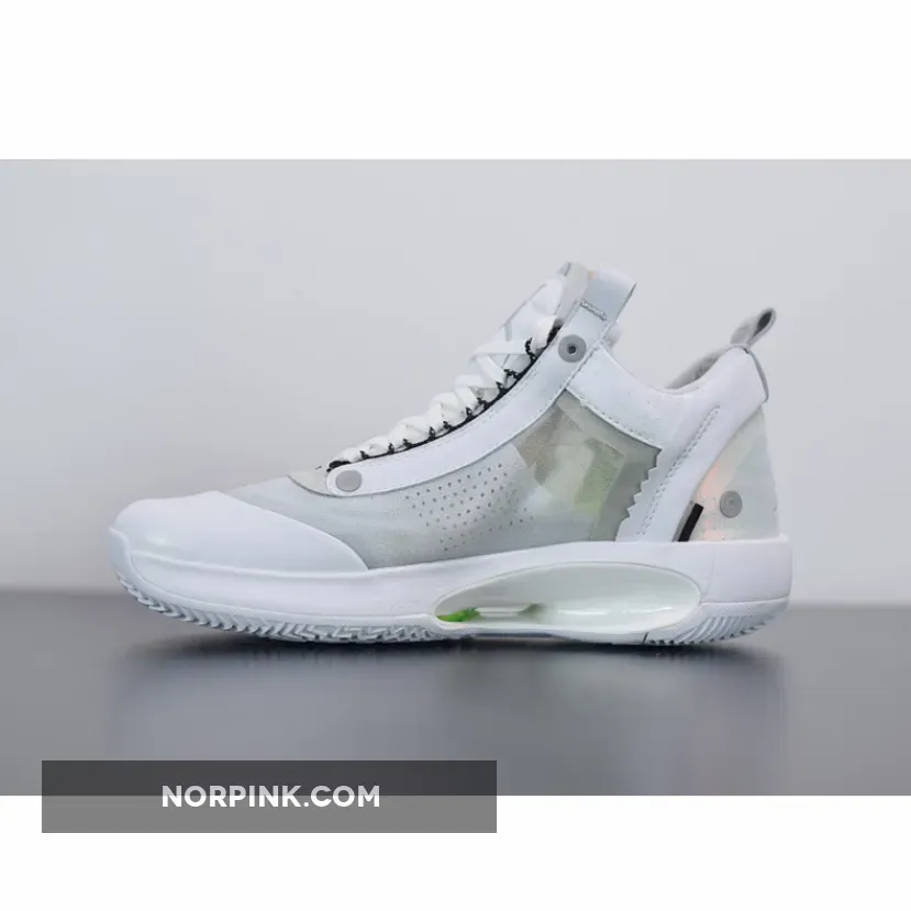 Air Jordan 34 Low 'Crispy' White/Metallic Silver-Pure Platinum CU3473-100 New Releases