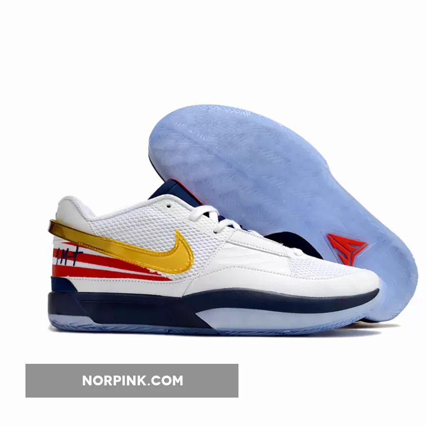 Nike JA 1 'USA' White Navy Gold Red For Sale