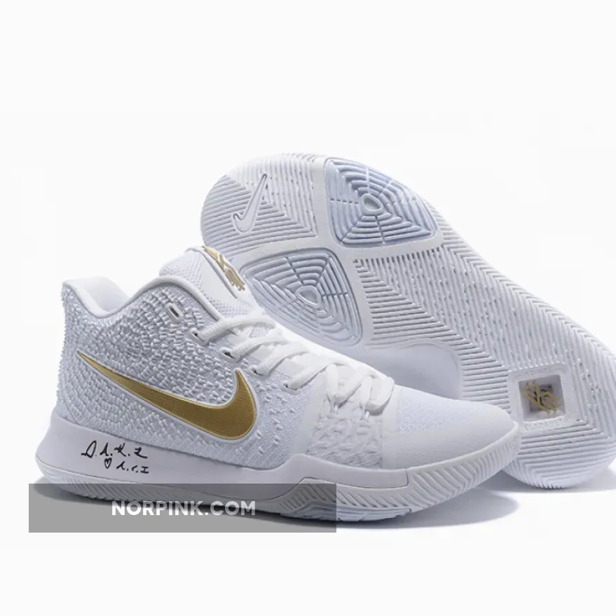 Nike Kyrie 3 White/Metallic Gold