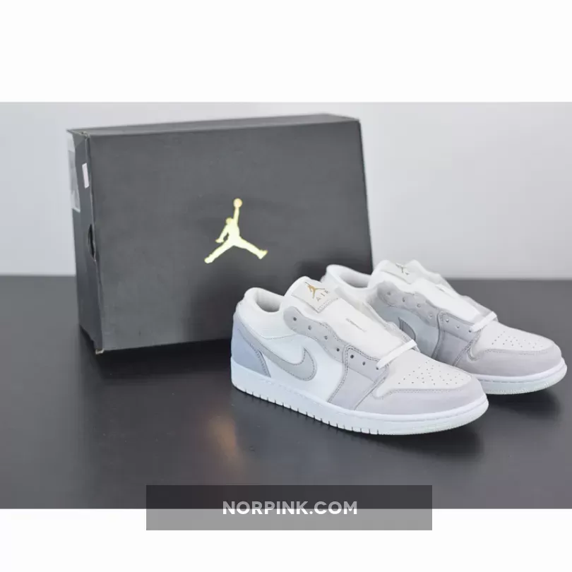 Air Jordan 1 Low 'Paris' White/Sky Grey-Football Grey CV3043-100 Online Sale