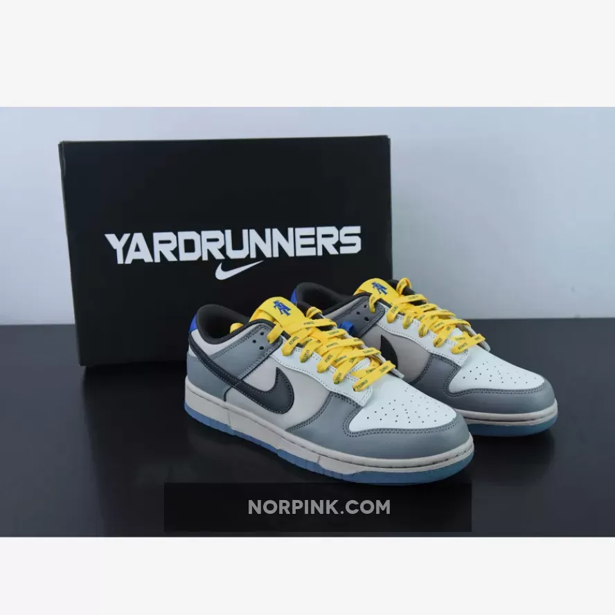 North Carolina A&T x Nike Dunk Low Cool Grey/Yellow-Blue-Black-Sail north carolina nike dunks