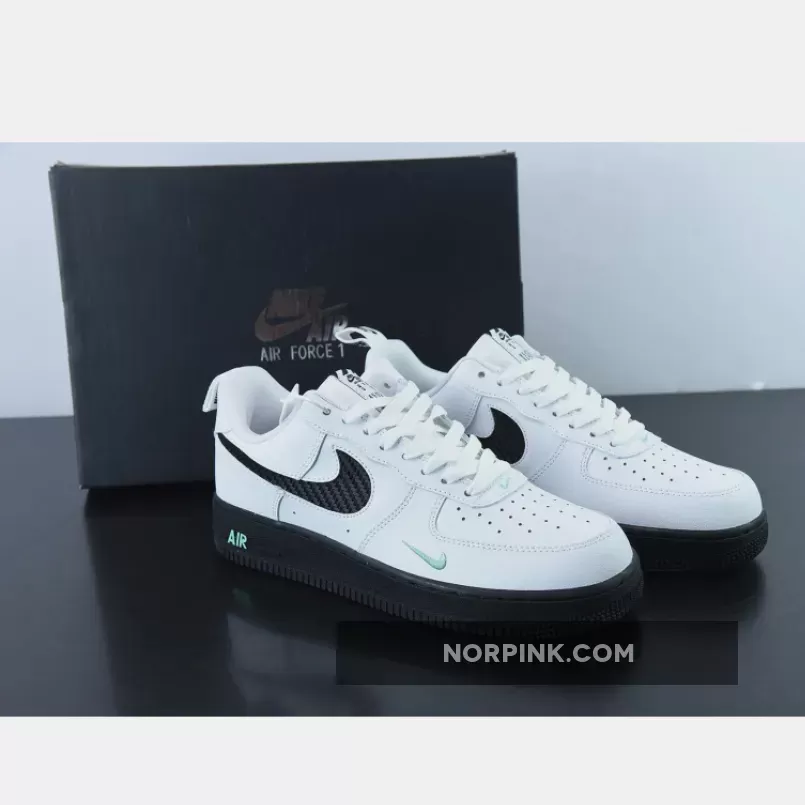 Nike Air Force 1 Low White Black Teal DR0155-100 #nike air force 1 teal