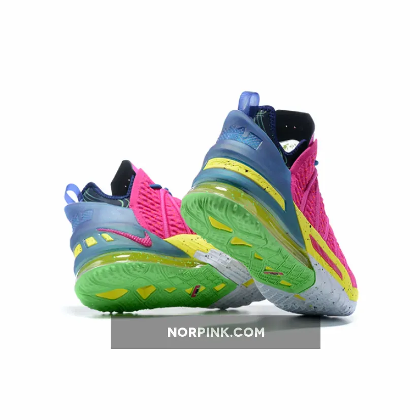 Nike LeBron 18 'Los Angeles By Night' Pink Prime/Multicolor / pink lebron 18