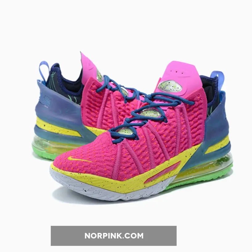 Nike LeBron 18 'Los Angeles By Night' Pink Prime/Multicolor / pink lebron 18