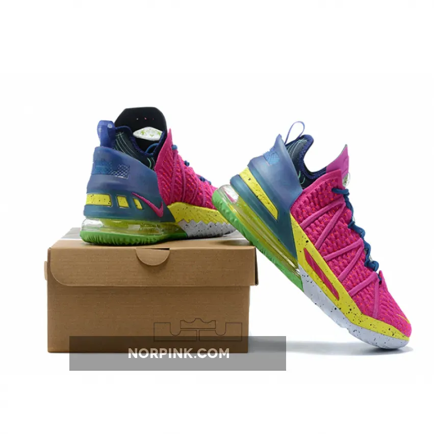 Nike LeBron 18 'Los Angeles By Night' Pink Prime/Multicolor / pink lebron 18